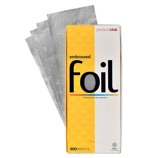 5" X 12" PRE-CUT EMBOSSED FOIL - 300 CT. SILVER - Salon Quality Professional Beauty Products Company
