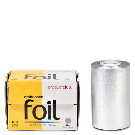 5" X 250' EMBOSSED ROLL FOIL - SILVER - Salon Quality Professional Beauty Products Company