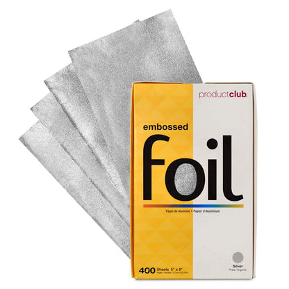 5" X 8" PRE-CUT EMBOSSED FOIL - 400 CT. SILVER - Salon Quality Professional Beauty Products Company