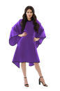 StyleTek Essel Crinkle Cape Purple