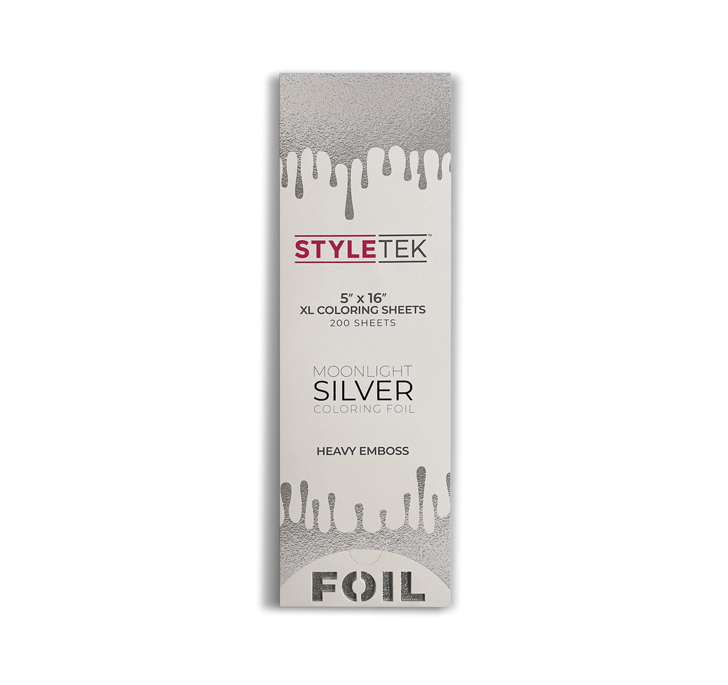 STYLETEK XL BALAYAGE EMBOSSED FLAT SHEET-MOONLIGHT SILVER