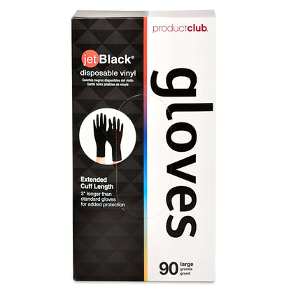 JETBLACK® DISPOSABLE VINYL GLOVES - 90 CT. M