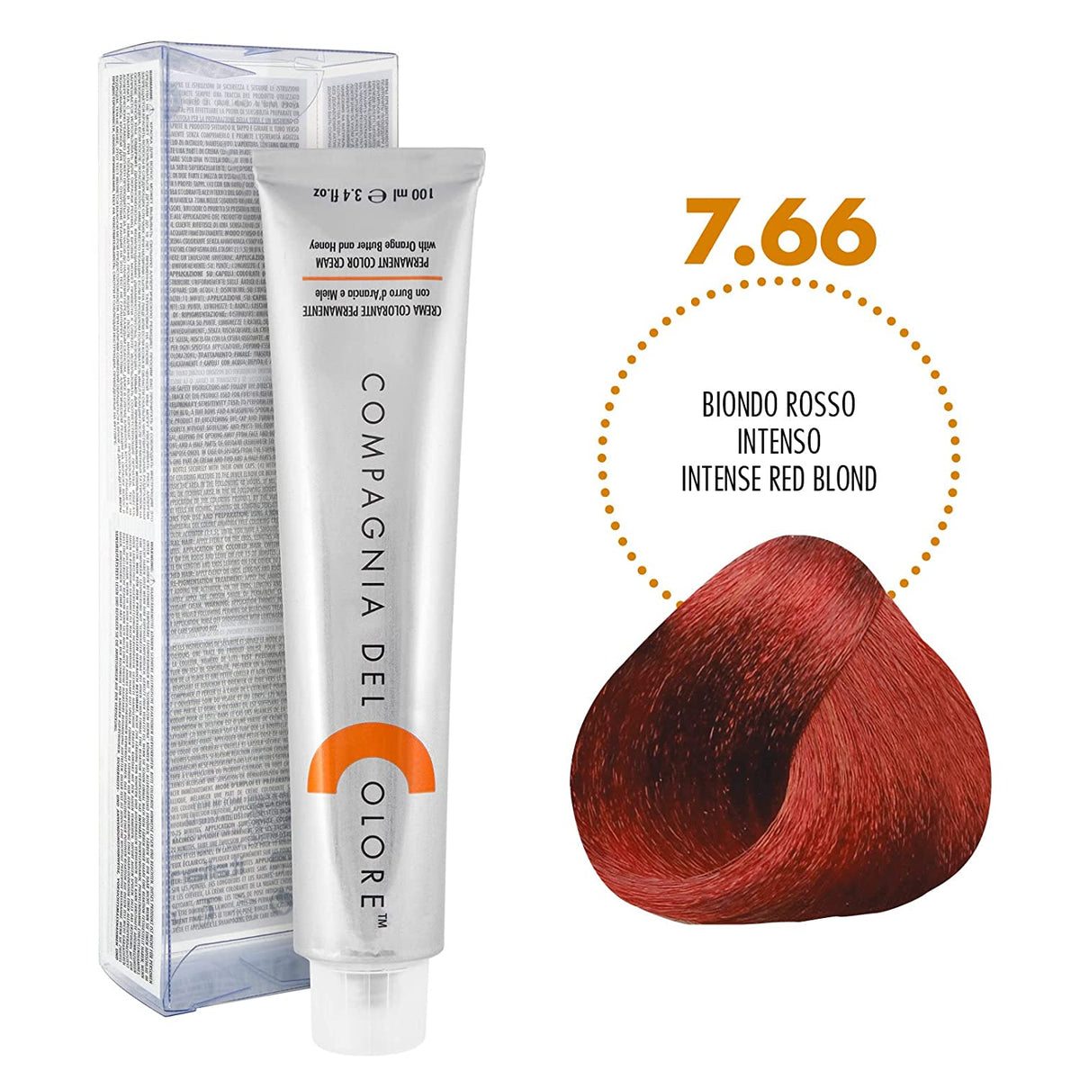 Compagnia Del Colore 7.66 Intense Red Blond - Salon Quality Professional Beauty Products Company