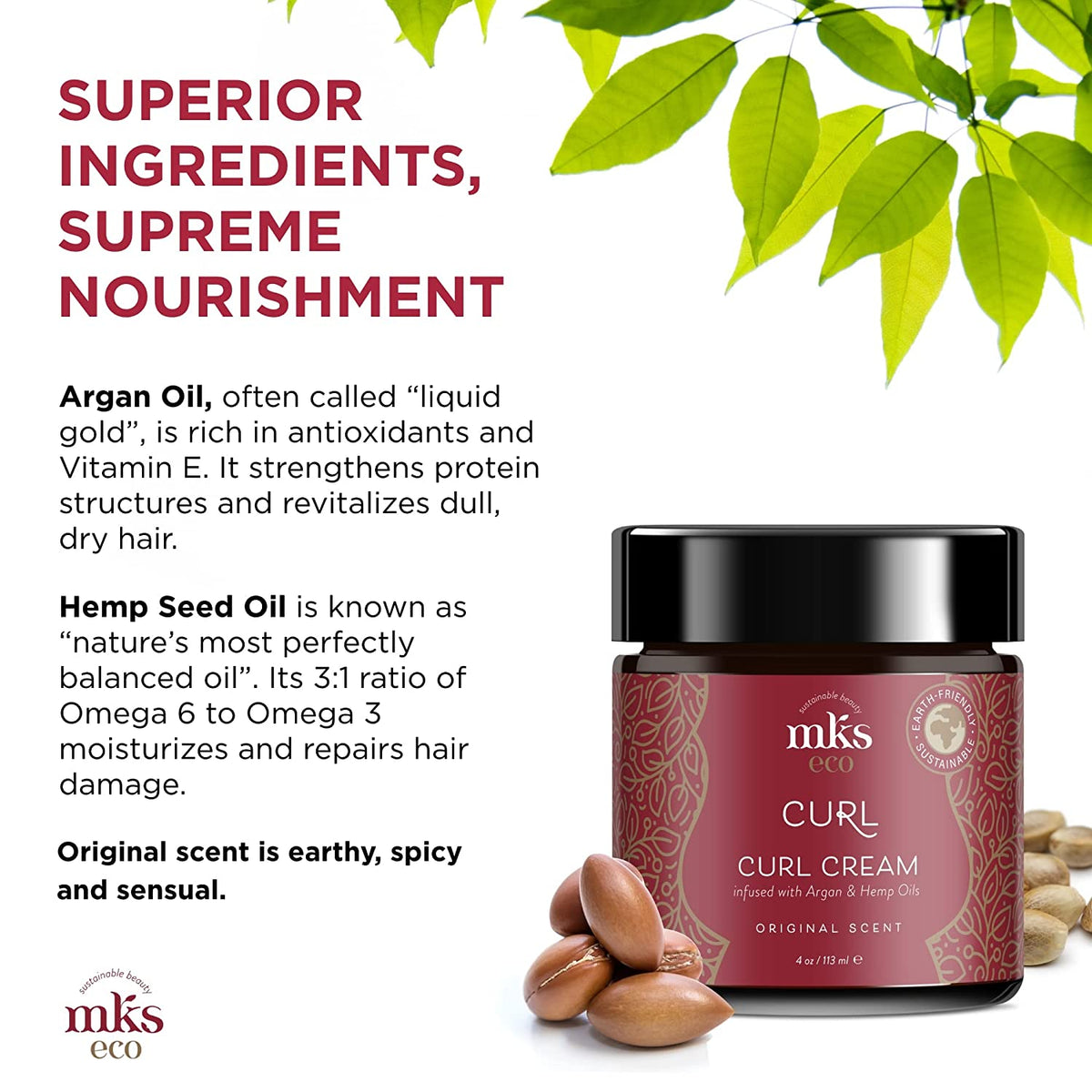MKS eco Curl curl cream original scent 4oz - Salon Quality Professional Beauty Products Company