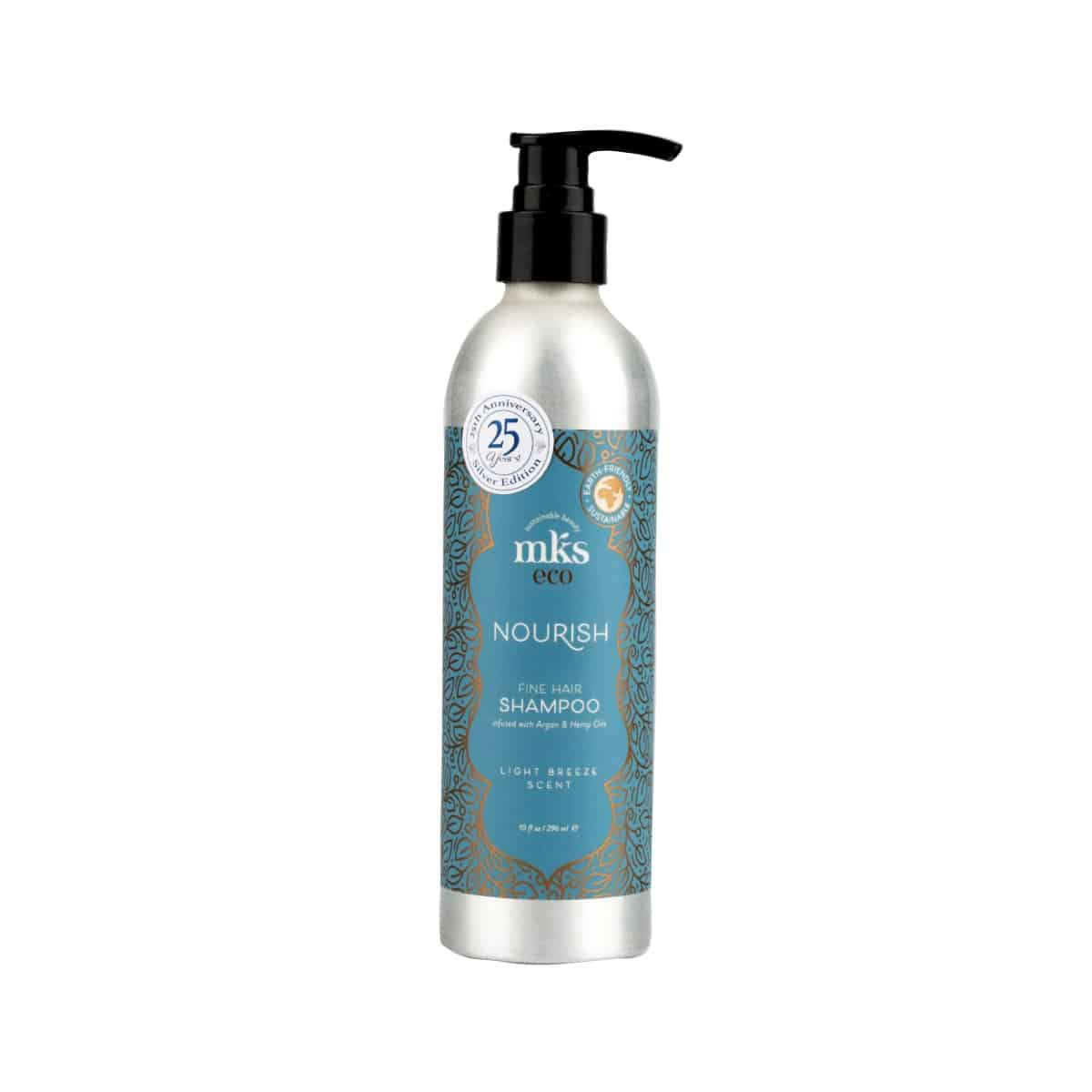 MKS eco Nourish Shampoo for Fine Hair – 25th Anniversary Silver Edition - Salon Quality Professional Beauty Products Company
