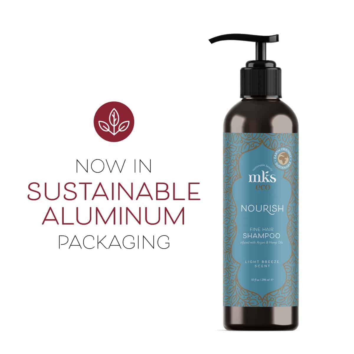 MKS eco Nourish Shampoo for Fine Hair – 25th Anniversary Silver Edition - Salon Quality Professional Beauty Products Company
