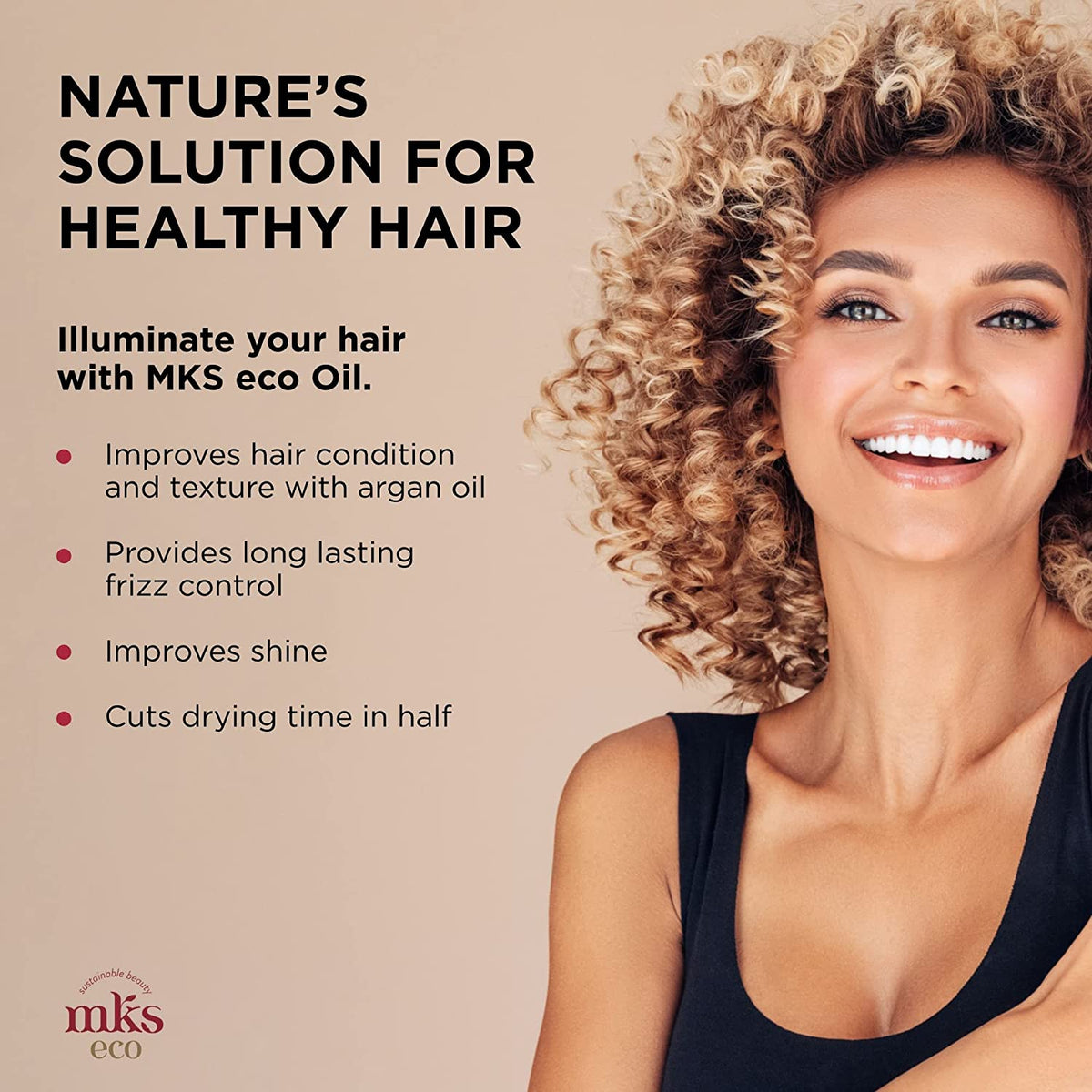 MKS Eco Oil Hair Styling Elixir Original scent 2oz - Salon Quality Professional Beauty Products Company